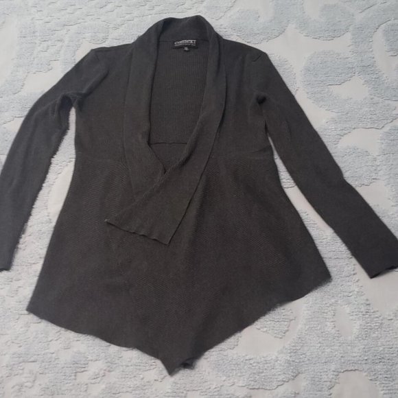 contex Women's Bay Open Cardigan Sweater Grey size M/M - Picture 1 of 8
